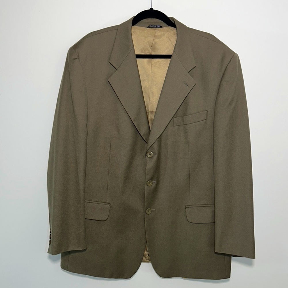 BACHRACH 100% Wool Men’s Tan/Beige Blazer Size 44R